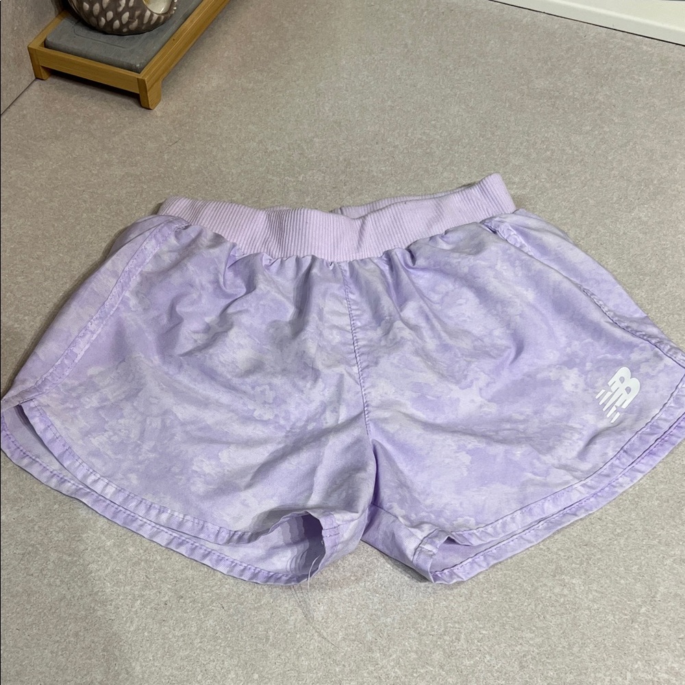 New Balance Lavender Tie-Dye Athletic Shorts